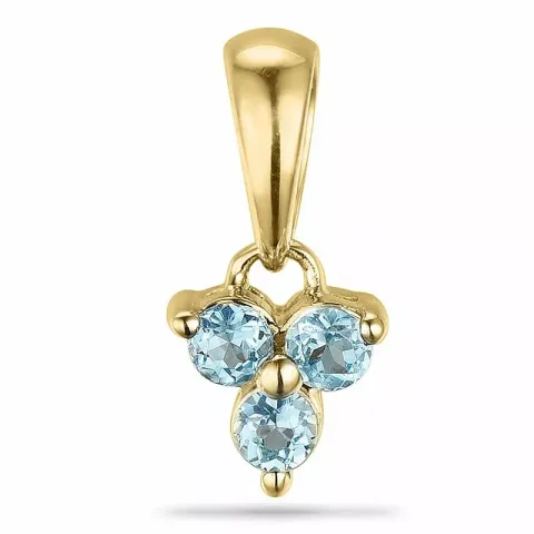 Blomst topas anheng i 9 karat gull 0,25 ct
