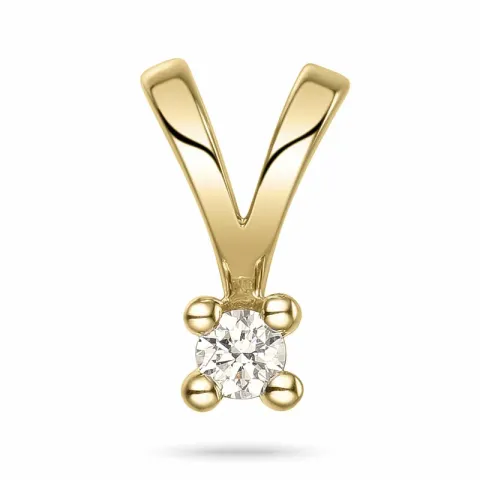 kampanje - 0,06 ct diamant solitaireanheng i 14 karat gull 0,06 ct