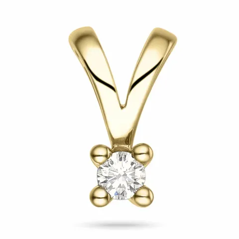 kampanje - 0,07 ct diamant solitaireanheng i 14 karat gull 0,07 ct