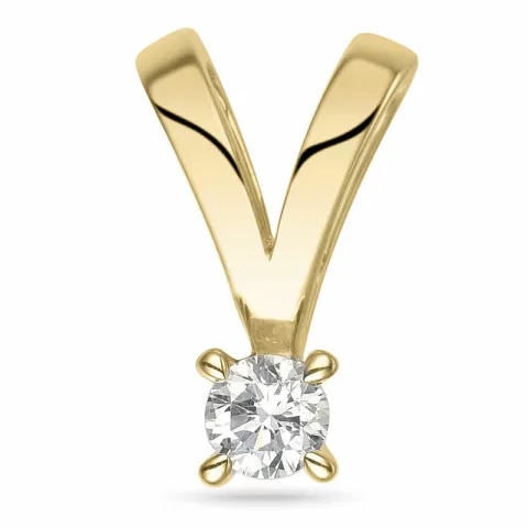 kampanje - 0,11 ct diamant solitaireanheng i 14 karat gull 0,11 ct