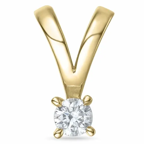 kampanje - 0,15 ct diamant solitaireanheng i 14 karat gull 0,15 ct