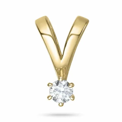 kampanje - 0,07 ct diamant solitaireanheng i 14 karat gull 0,07 ct