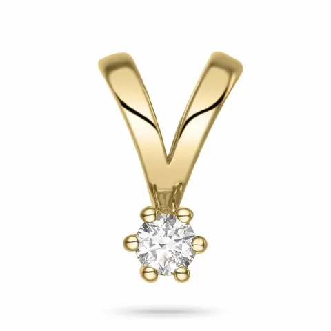 kampanje - 0,06 ct diamant solitaireanheng i 14 karat gull 0,06 ct