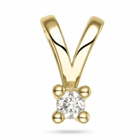 kampanje - 0,08 ct diamant solitaireanheng i 14 karat gull 0,08 ct