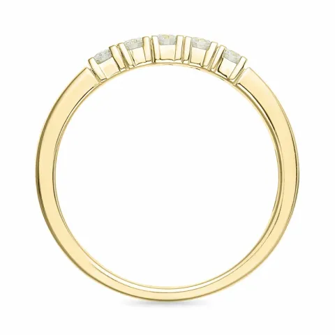 alliansering i 14 karat gull 5 x 0,05 ct