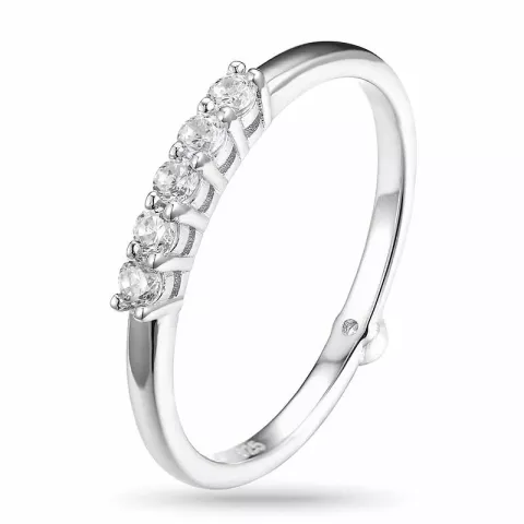 zirkon ring i sølv