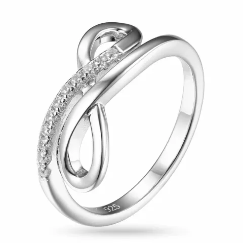 kolleksjonsprøve infinity zirkon ring i sølv