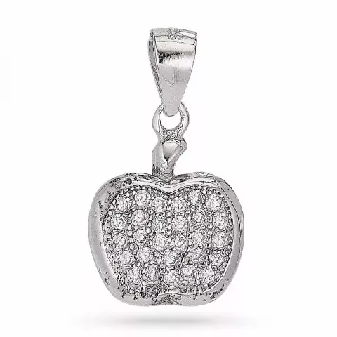 Kolleksjonsprøve eple zirkon anheng i sølv