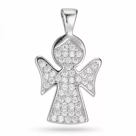 Kolleksjonsprøve engel zirkon anheng i sølv