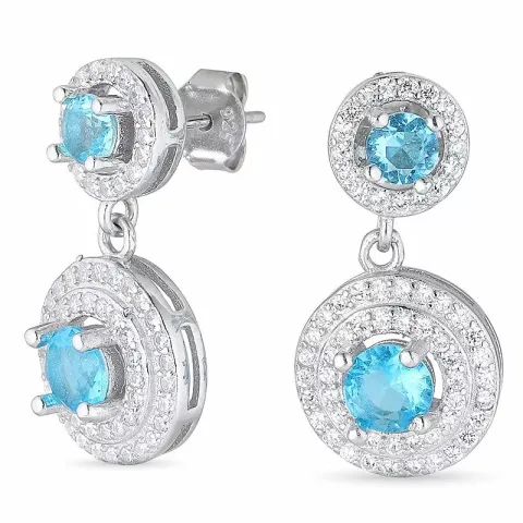 Kolleksjonsprøve runde zirkon øredobber i sølv