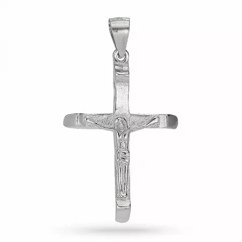 Kolleksjonsprøve kors med jesus anheng i sølv