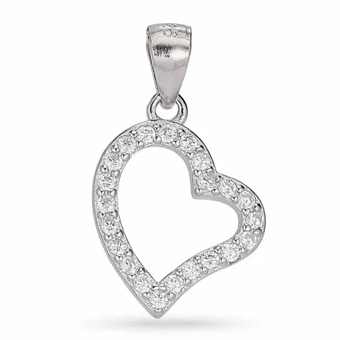 Kolleksjonsprøve hjerte zirkon smykke i sølv