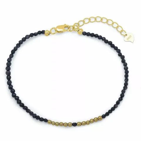 svart armbånd med onyks og hematite.