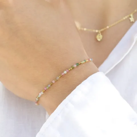 stein armbånd med turmalin og hematite.