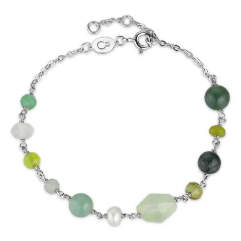 grønn armbånd i sølv x 7,0 mm