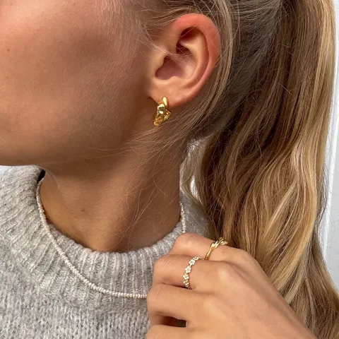 3 mm halskjede med ferskvannsperle