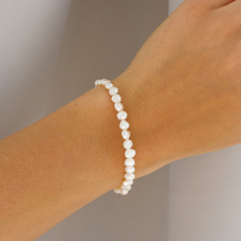 5,5 mm armbånd med ferskvannsperle