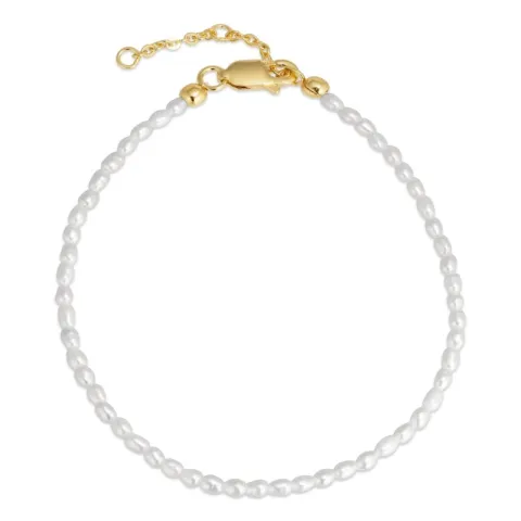 2 mm armbånd med ferskvannsperle
