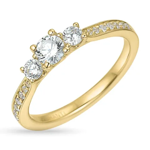 lab grown diamant ring i 9 karat gull 0,30 ct 0,31 ct