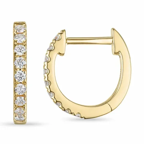 lab grown diamant creol i 9 karat gull med lab grown diamant 