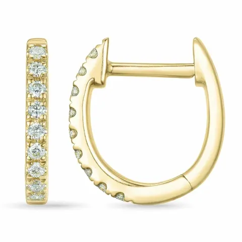 8 mm lab grown diamant creol i 9 karat gull med lab grown diamant 