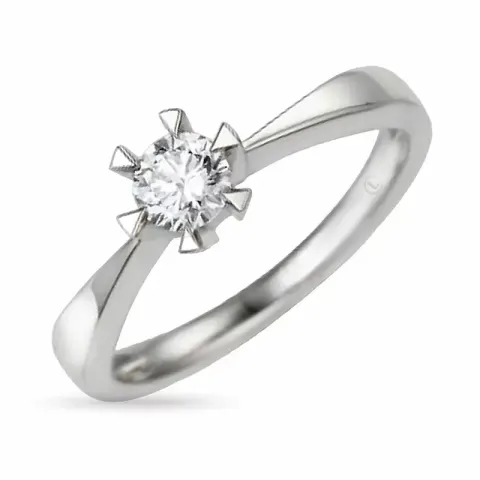 0,30 ct lab grown diamant ring i 14 karat hvitt gull 0,30 ct