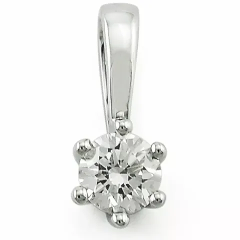 0,40 ct lab grown diamant anheng i 14 karat hvitt gull 0,40 ct