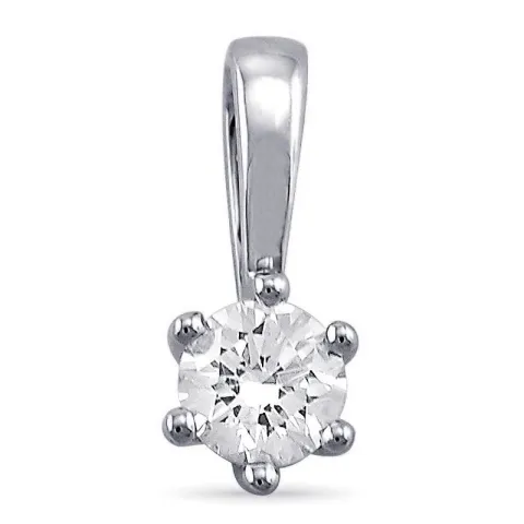 0,30 ct lab grown diamant solitaireanheng i 14 karat hvitt gull 0,30 ct