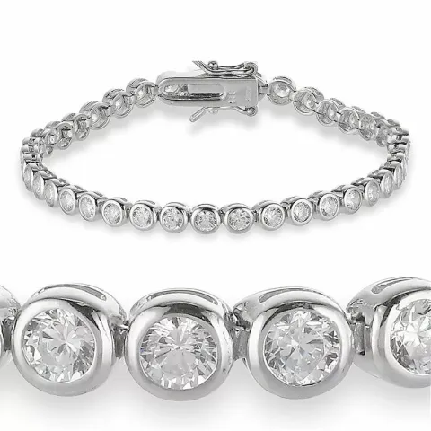 zirkon tennisarmbånd i sølv x 4,2 mm