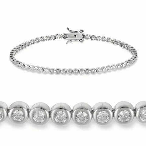 zirkon tennisarmbånd i sølv x 3,2 mm