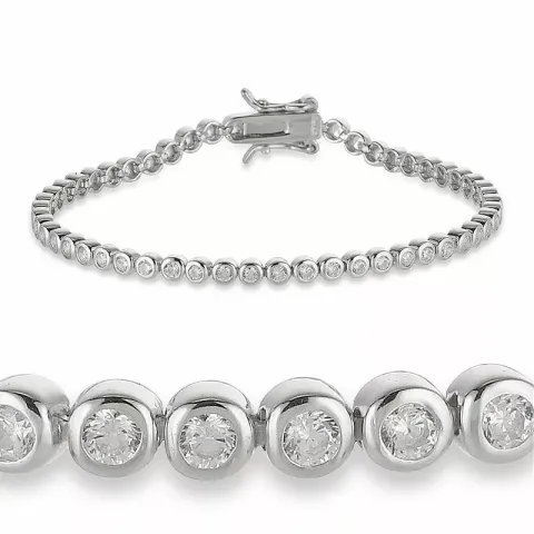 zirkon tennisarmbånd i sølv x 3,2 mm