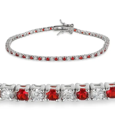 zirkon tennisarmbånd i sølv x 2,6 mm