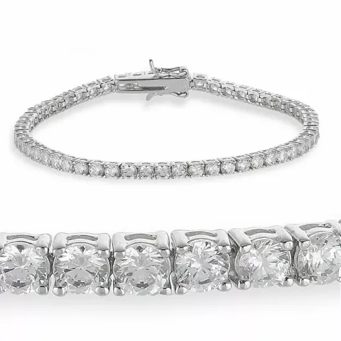 zirkon tennisarmbånd i sølv x 3,3 mm