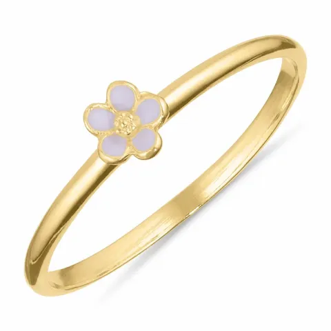 5 mm margeritt lilla ring i forgylt sølv - Majse