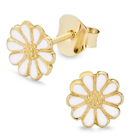 margeritt øredobber i forgylt sølv - Maggie