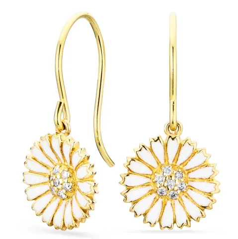 margeritt øredobber i forgylt sølv - Marie