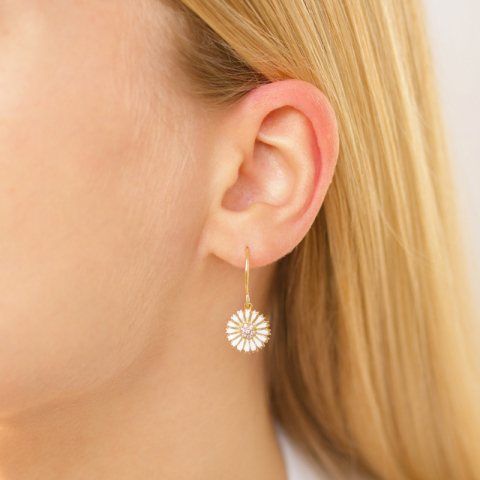 margeritt øredobber i forgylt sølv - Marie