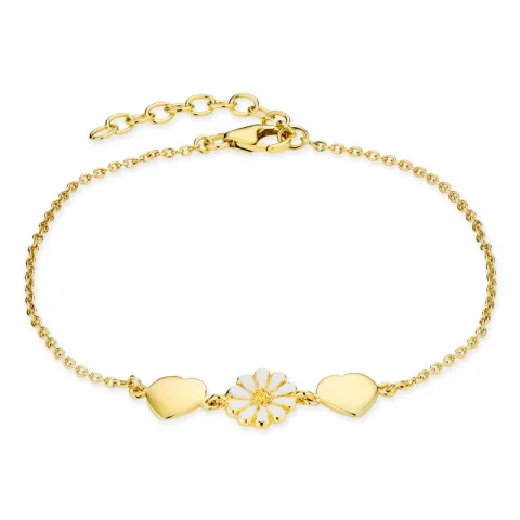 margeritt armbånd i forgylt sølv