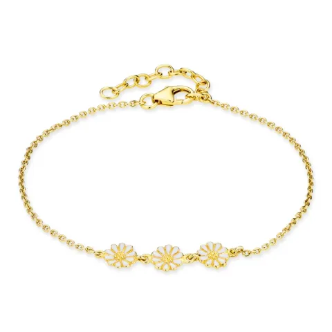 margeritt armbånd i forgylt sølv