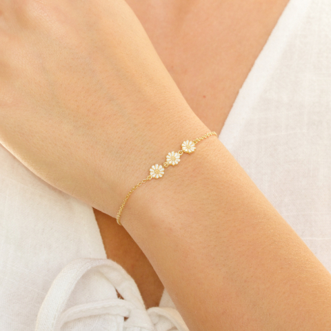 margeritt armbånd i forgylt sølv - Maggie