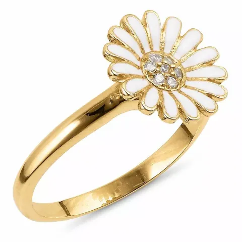 11 mm margeritt ring i forgylt sølv - Matilda