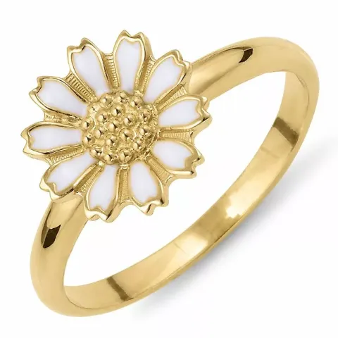10 mm margeritt ring i forgylt sølv