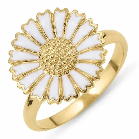 15 mm margeritt ring i forgylt sølv - Marie