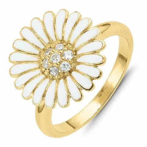 14 mm margeritt ring i forgylt sølv - Matilda
