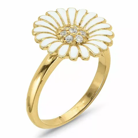 14 mm margeritt ring i forgylt sølv - Matilda
