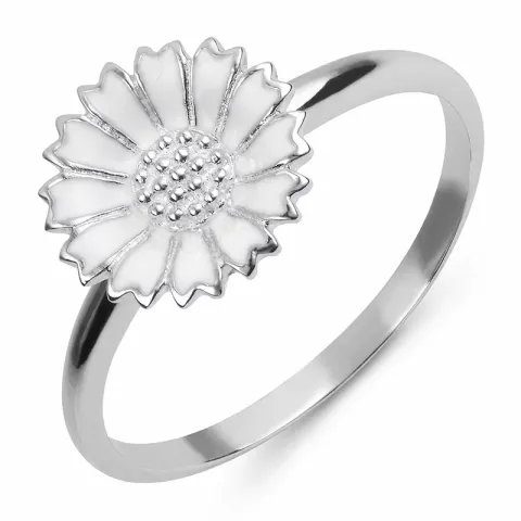 12 mm margeritt ring i rodinert sølv - Marie