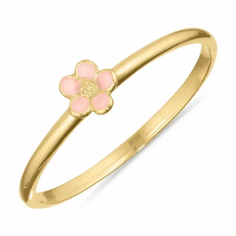 5 mm margeritt rosa ring i forgylt sølv - Majse