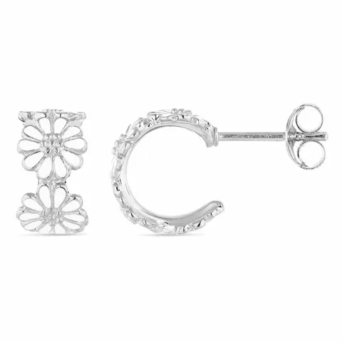 12 mm margeritt creol i sølv - Maggie