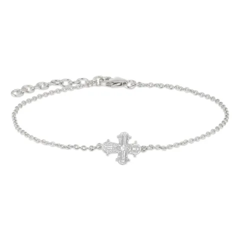 10 x 8,5 mm dagmarkors armbånd i sølv