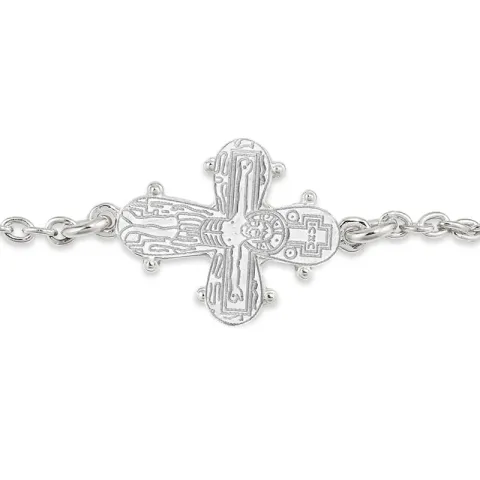 10 x 8,5 mm dagmarkors armbånd i sølv